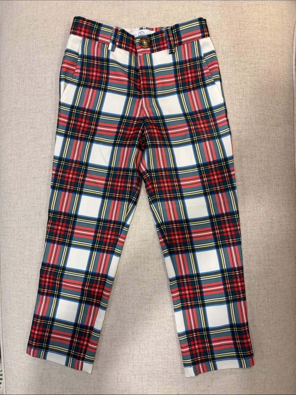Henry Duvall Boys Tartan Plaid Trousers
